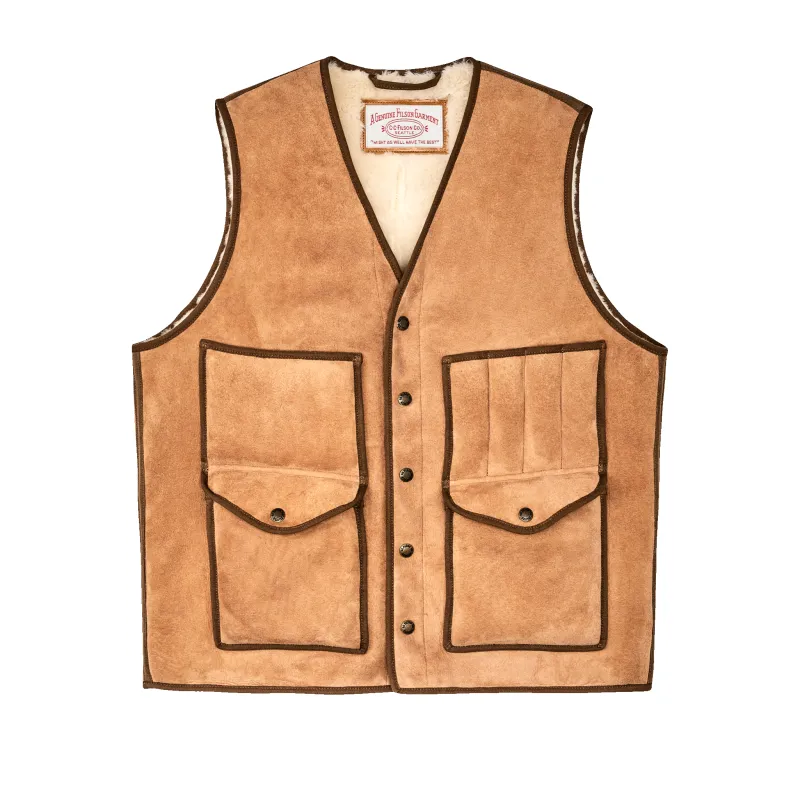 Shearling Cruiser Vest - Almond Beige sold by Filson