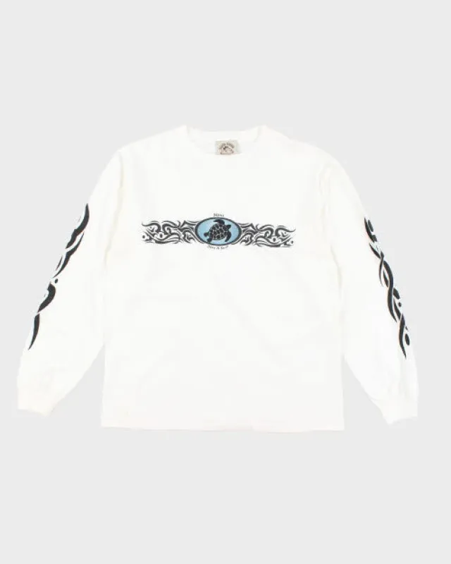 Vintage 2000's Maui Tribal Turtle Long-sleeved T-Shirt - L sold by Rokit