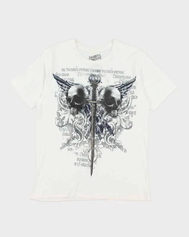 Vintage Y2K Skulls and Sword Gothic Graphic T-Shirt - L sold by Rokit