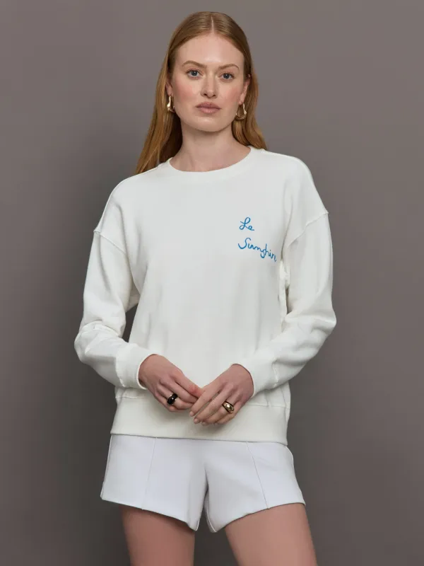 Ex-Boyfriend Le Sunshine Sweatshirt - White sold by Carbon38