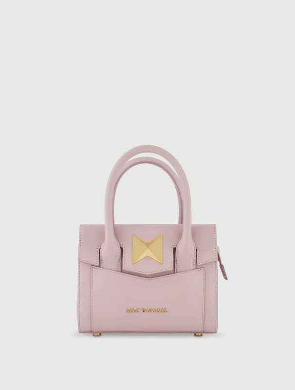 Small Leather Tote Bag With Gold Hardware - FINAL SALE sold by Mac Duggal