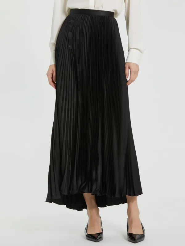 Ankle Length Pleated Satin Skirt sold by Mac Duggal