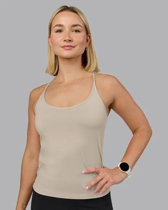 Transition CloudFLX Shelf Bra Tank - Shale Beige sold by LSKD