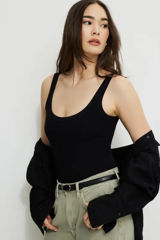 Ribbed Scoop Neck Bodysuit sold by Dynamite