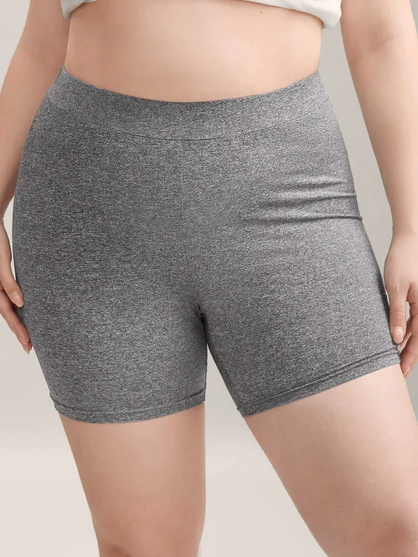 Supersoft Heather Stretchy Skinny-Fit Shorts sold by Bloomchic