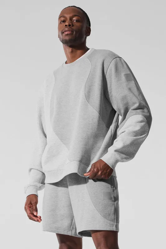 Make Waves Crew Neck Pullover - Athletic Heather Grey Tonal sold by Alo Yoga