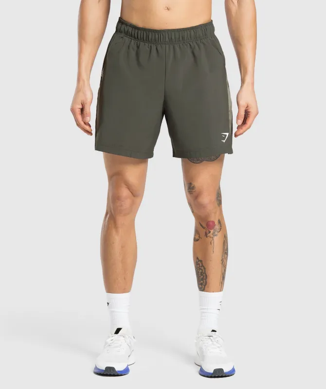 Gymshark Sport  7" Shorts - Strength Green/Utility Green sold by Gymshark