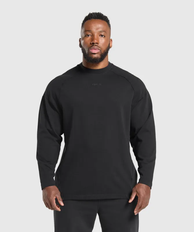 Gymshark Heavyweight Long Sleeve T-Shirt - Black sold by Gymshark