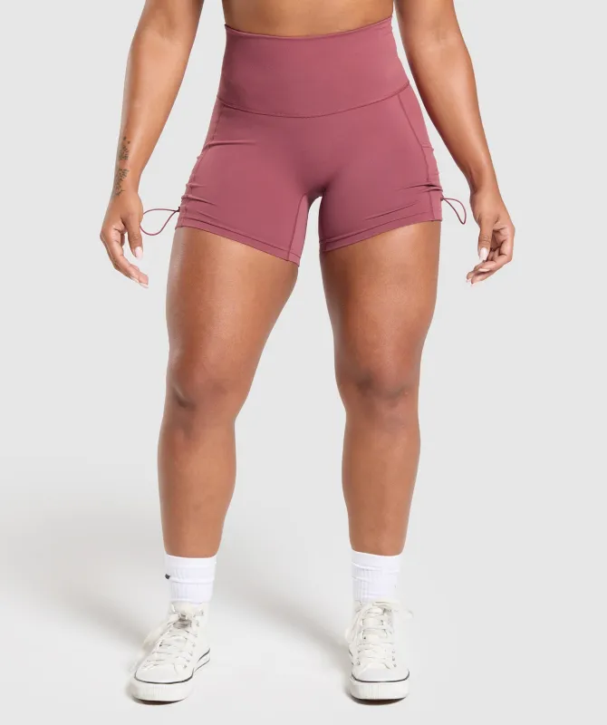 Gymshark Legacy Logo Tight Shorts - Washed Berry Pink sold by Gymshark