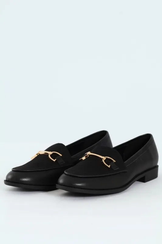 Jacquard Monogram Horsebit Loafer - Black sold by Edgars