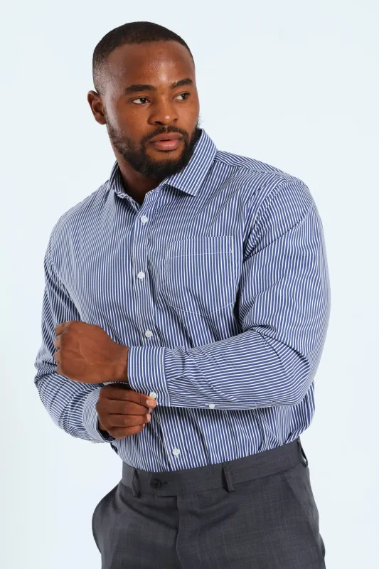 Stripe Shirt - White/Blue sold by Edgars