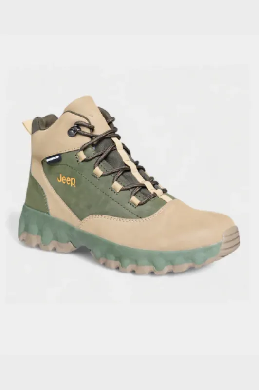 Leather Gladiator Boot - Olive sold by Edgars