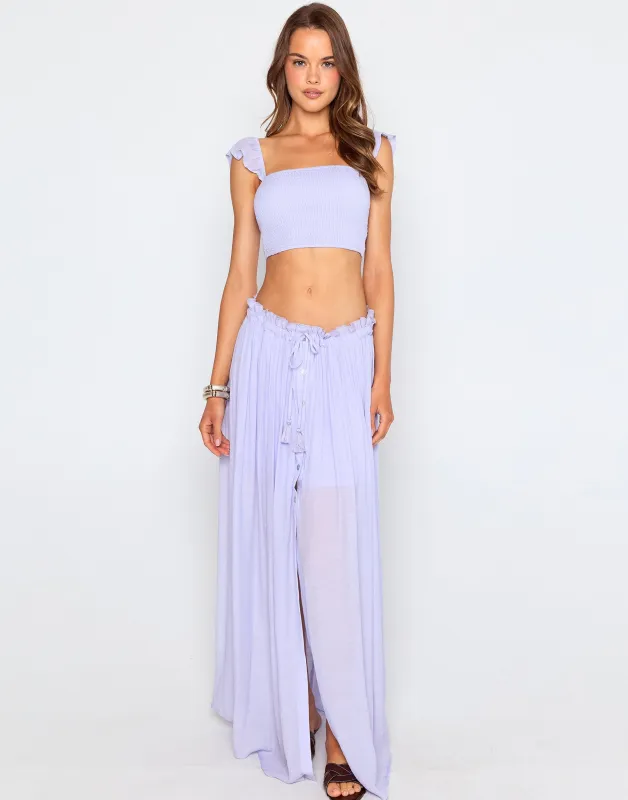 Selene Top and Skirt Set by Summer Haus - Lavender sold by Beach Bunny