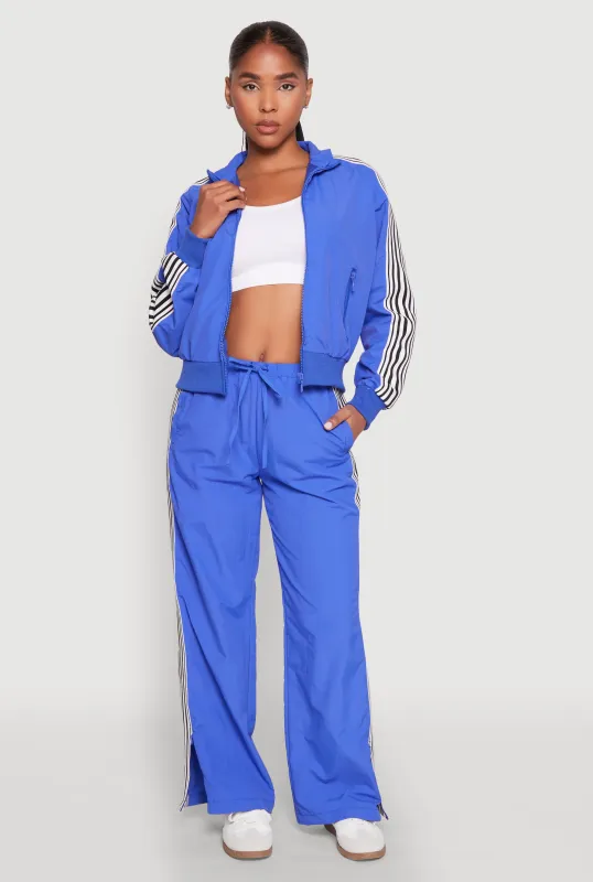 Contrast Trim Slit Hem Track Pants sold by Rainbow