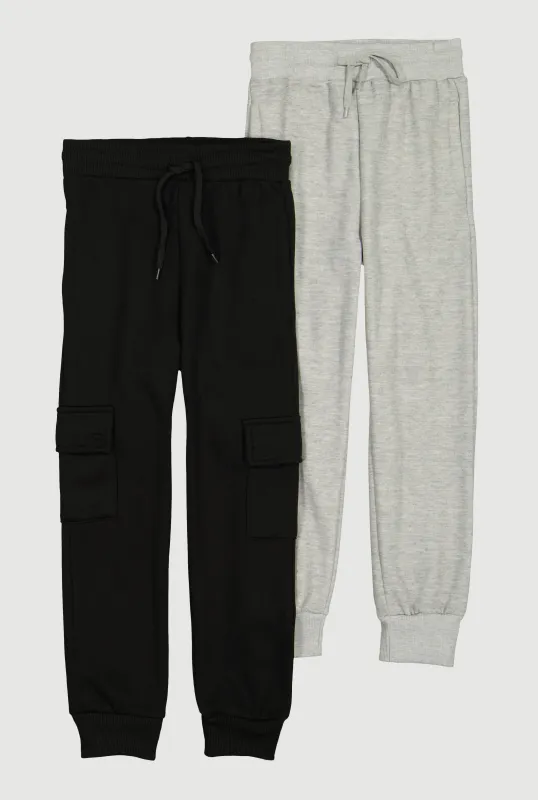 Boys Cargo Pocket Joggers 2 Pack sold by Rainbow
