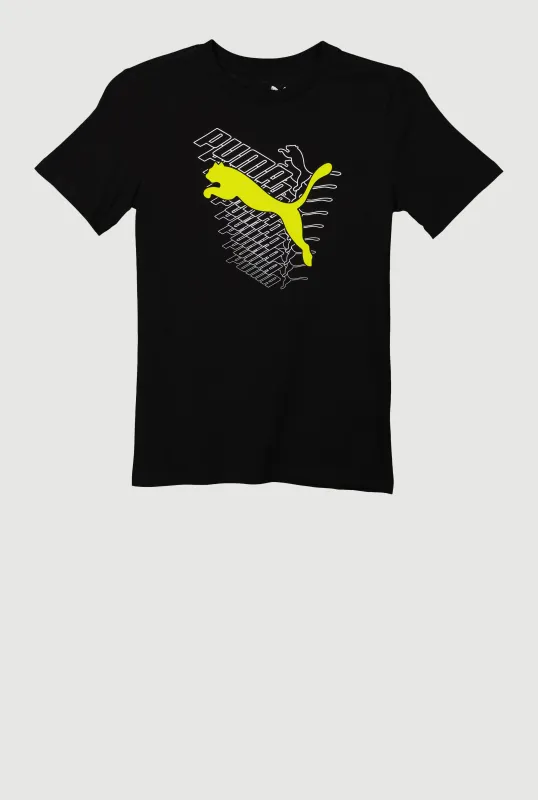 Boys Puma Logo T Shirt sold by Rainbow