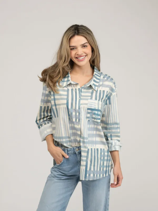 The Big Shirt | Blue Check sold by Beau & Ro