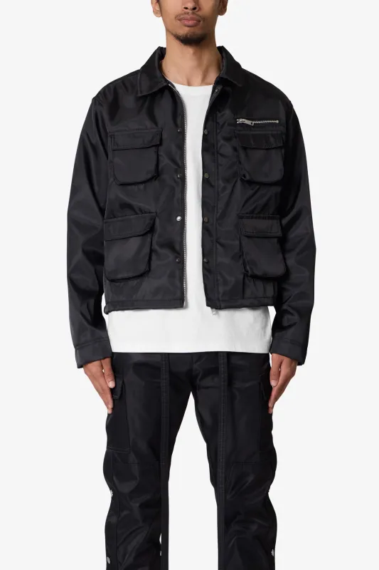 Snap Cargo Work Jacket - Black sold by MNML