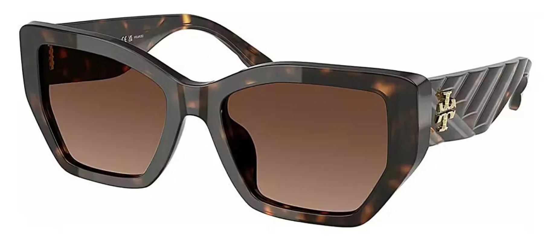 Tory Burch TY 7187U 1728T5 Irregular Plastic Tortoise Sunglasses with Brown Polarized Lens sold by Gaffos