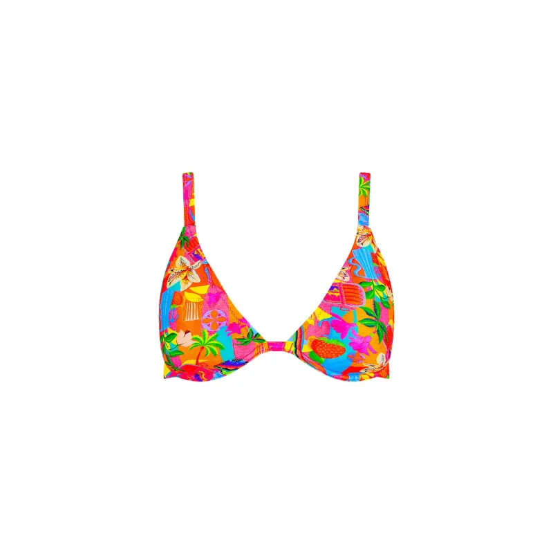Underwire Triangle D+ Cup Bikini Top - Havana Haven sold by Kulani Kinis
