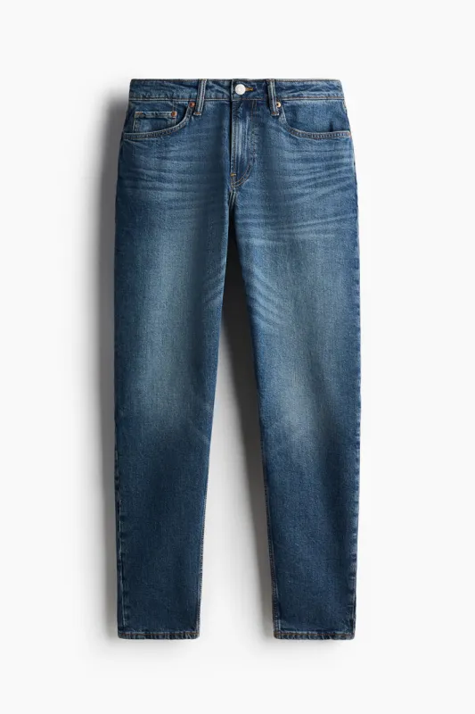 H & M - Tapered Regular Jeans - Blue sold by H&M