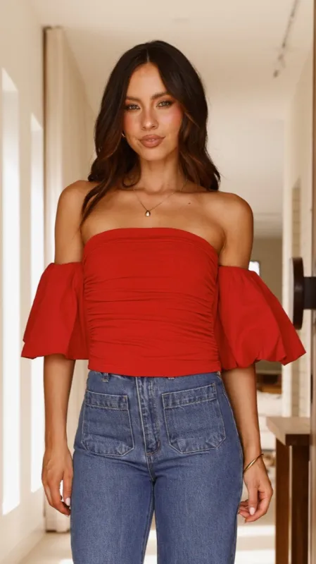 Florence Crop Top - Red sold by Billy J