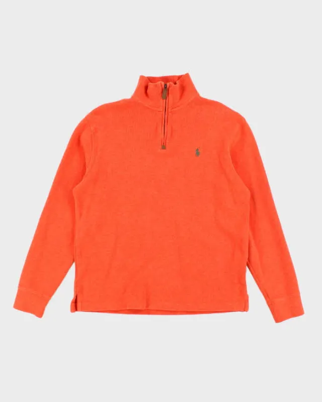 Vintage 2000's Ralph Lauren Small Horse Quarter Zip Sweatshirt - S sold by Rokit
