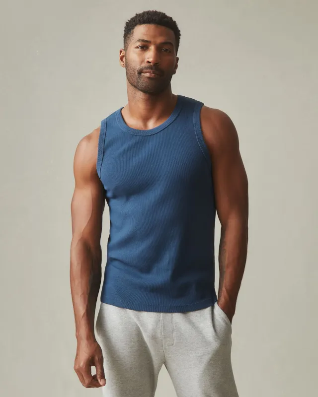 Men's Rib Tank - Marine Navy sold by American Giant
