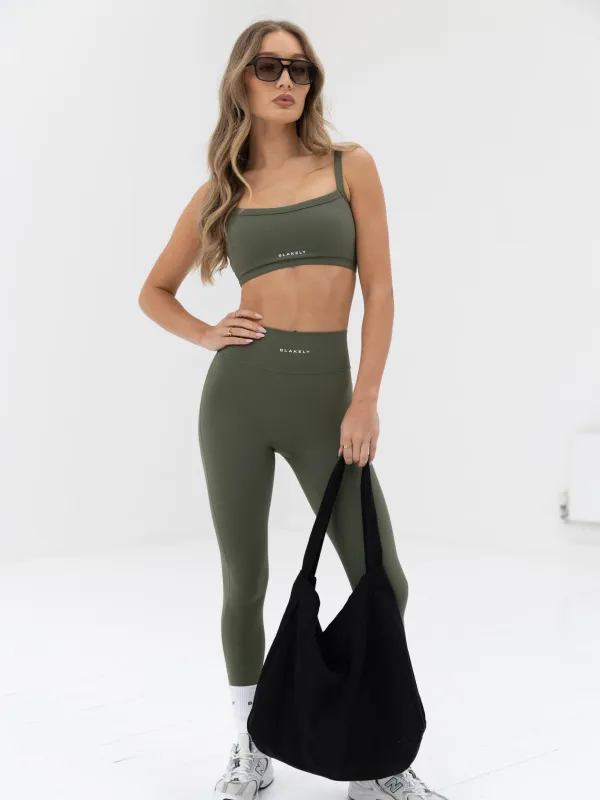 Ultimate Sports Bra & Leggings Set - Khaki Green sold by Blakely