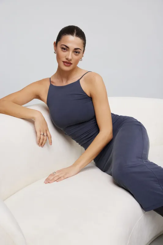 Ines Ruched Jersey Maxi Dress sold by Dynamite