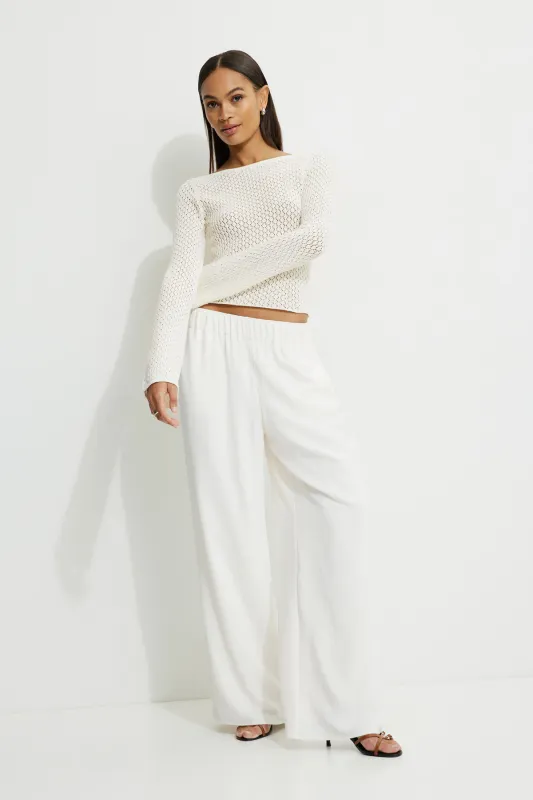 Wide Leg Pull On Pants sold by Dynamite