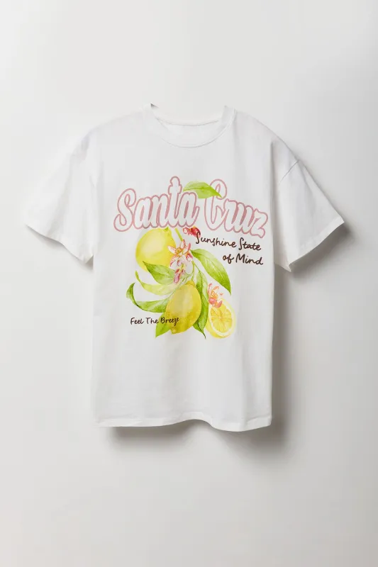 Santa Cruz Graphic Boyfriend T-Shirt sold by Charlotte Russe