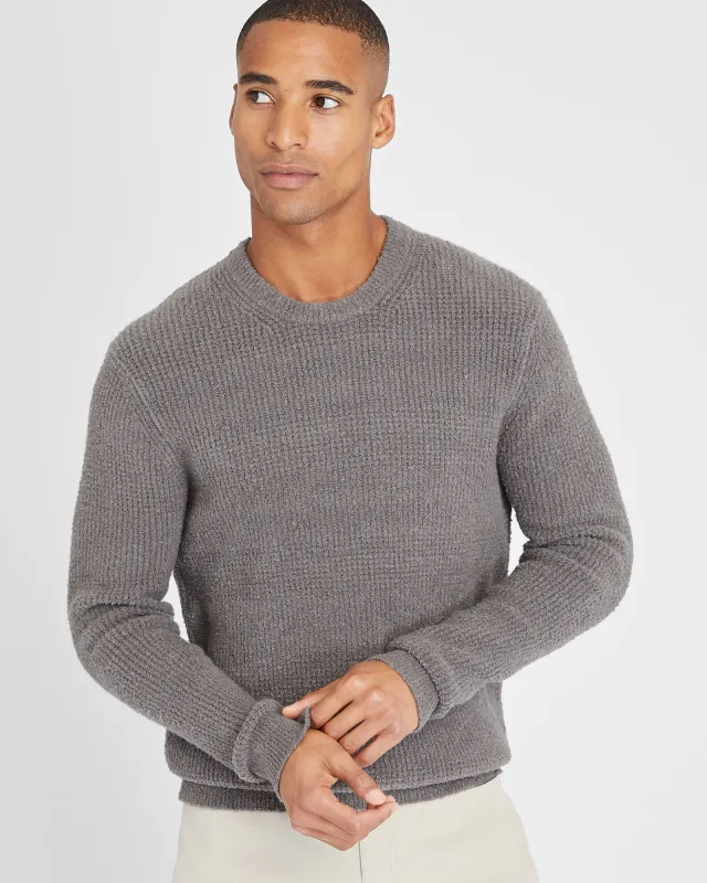 Bouclé Waffle Stitch Crewneck sold by Club Monaco
