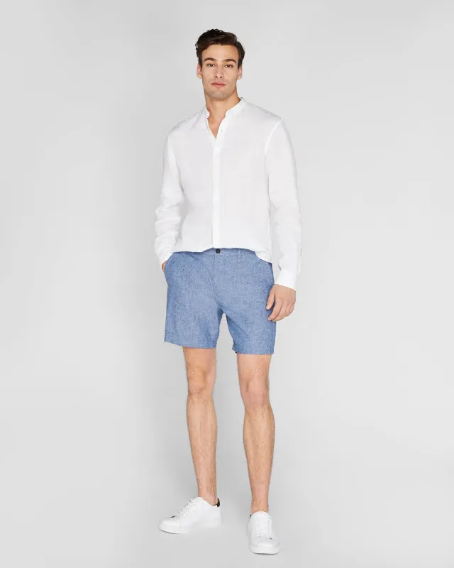 Baxter Chambray Linen 7" Short sold by Club Monaco