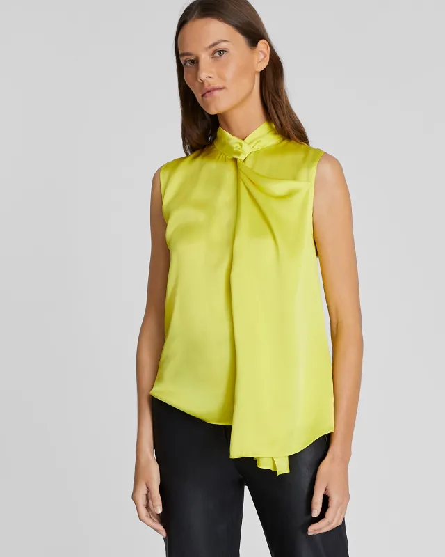 Silk Charmeuse Front Drape Top sold by Club Monaco