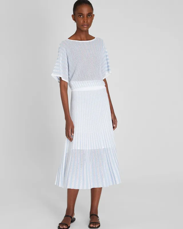 Novelty Pointelle Stripe Skirt sold by Club Monaco