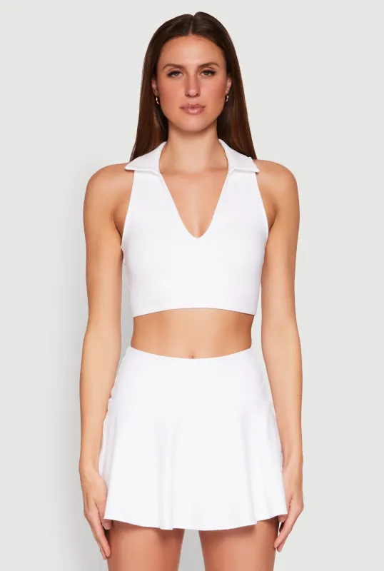 Polo Collar Sports Bra Top sold by Rainbow