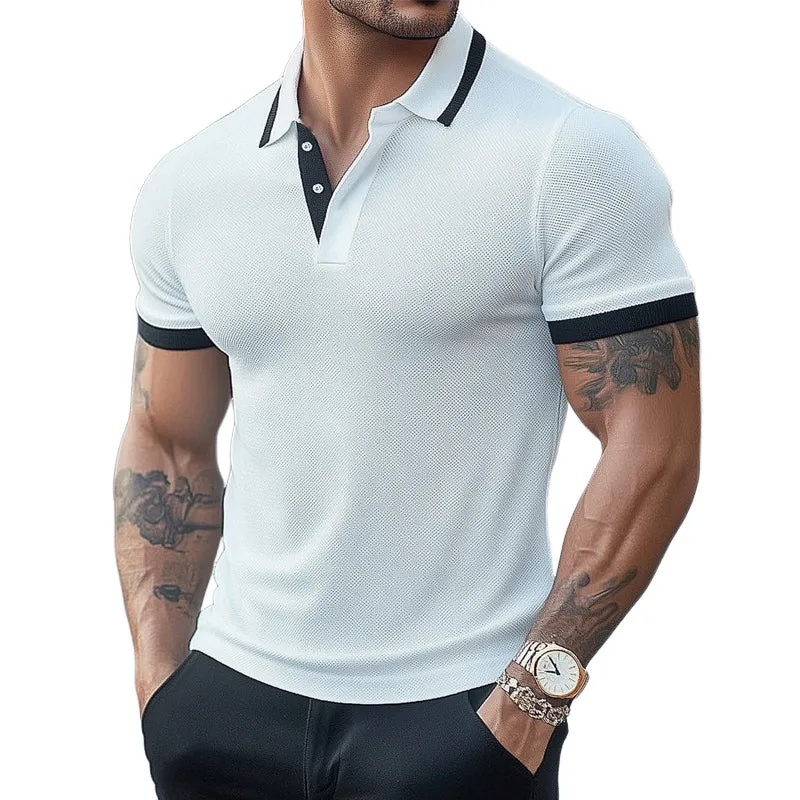 Men's Comfortable Summer Basics Classic Knitted Polo T-Shirt MTA2821C6U sold by Manly