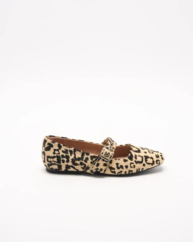 Bianca Leather Ballet - Beige Leopard sold by Walnut Melbourne