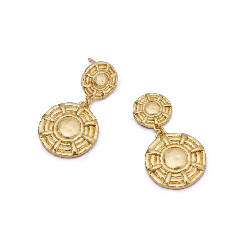 Apollo Double Drop Earrings 18ct Gold Plate sold by Daisy Jewellery