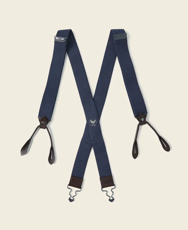 USAF X Back Suspenders - Navy sold by Bronson Mfg.