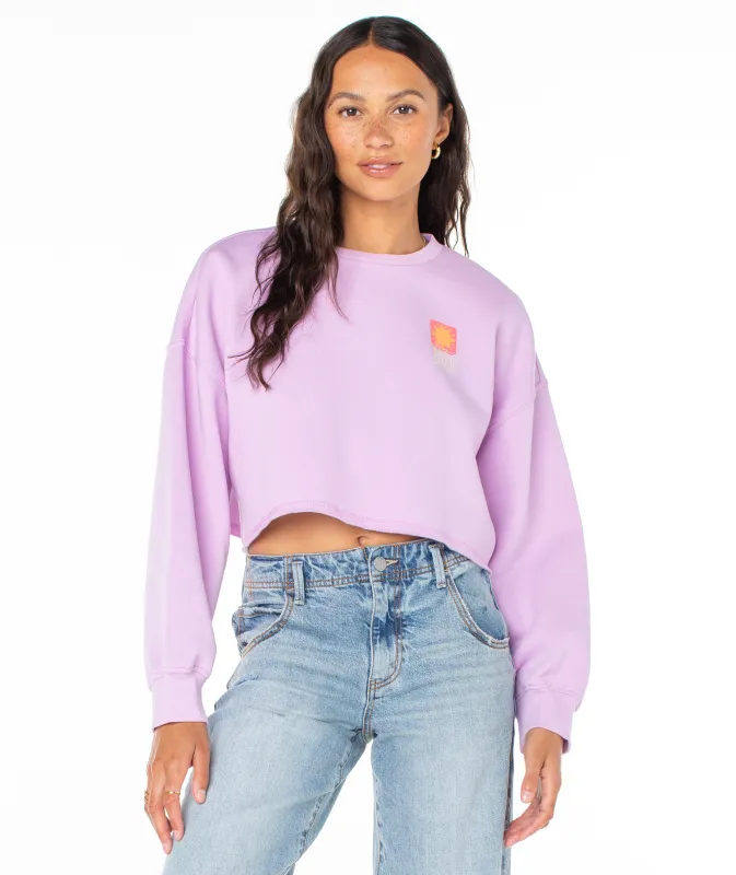 Morning Hike Cropped Crewneck sold by Roxy
