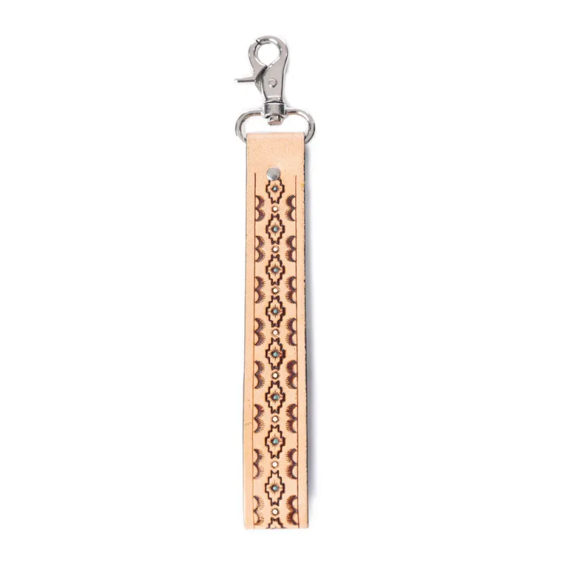 Canyon Spire Key Fob In Light Brown sold by Myra Bag