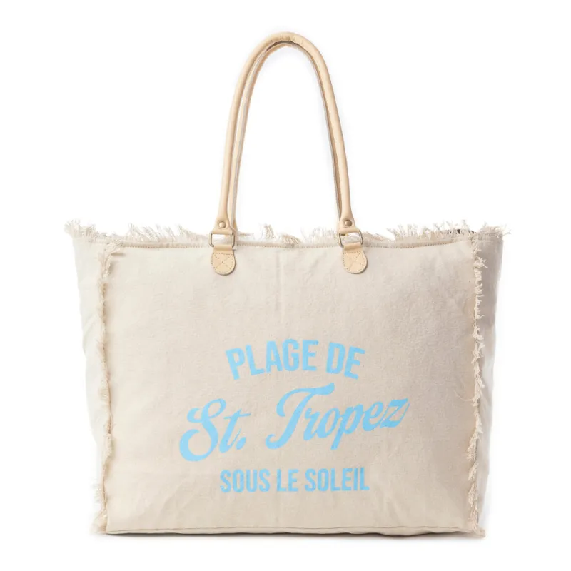 Saint Tropez Weekender Bag In Sand sold by Myra Bag