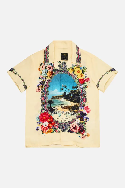 BOYS SHORT SLEEVE CAMP COLLARED SHIRT 4-10 BATHING BOMBSHELL sold by Camilla