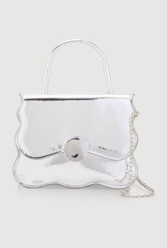 Scalloped Metallic Crossbody Bag sold by Rainbow
