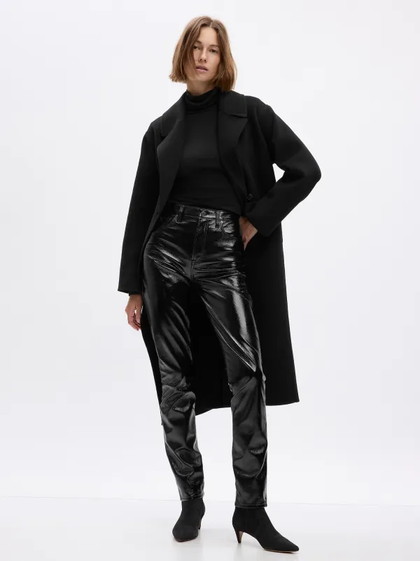 High Rise Vegan Patent Leather Vintage Slim Pants sold by GAP