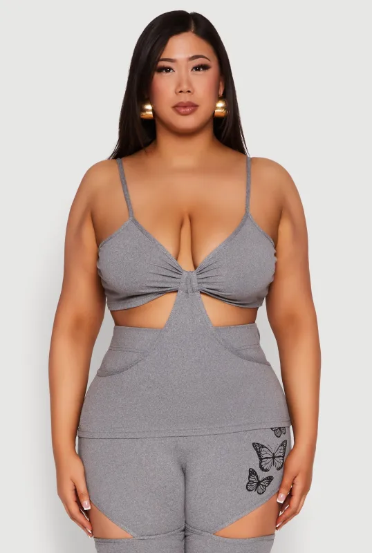 Plus Size Cut Out Cami sold by Rainbow