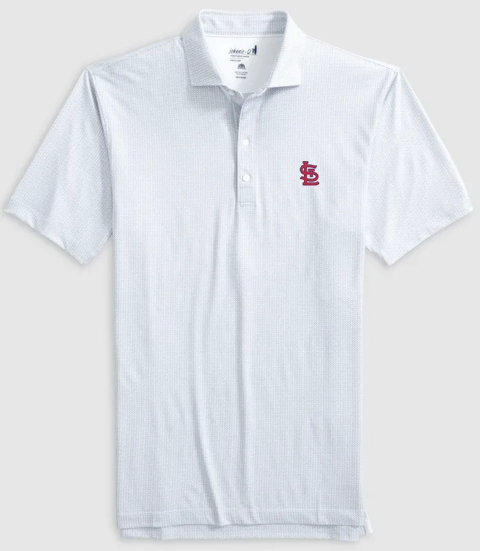 St. Louis Cardinals Slade Performance Jersey Printed Polo sold by Johnnie-O