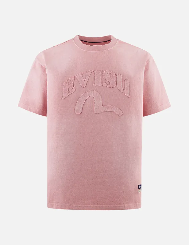 Seagull and Logo Appliqué Embroidery Relax Fit T-Shirt sold by Evisu